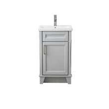 Load image into Gallery viewer, 20 in. Single Sink Vanity in Light Gray Finish with White Ceramic Sink Top - 400700-20-LG-CE