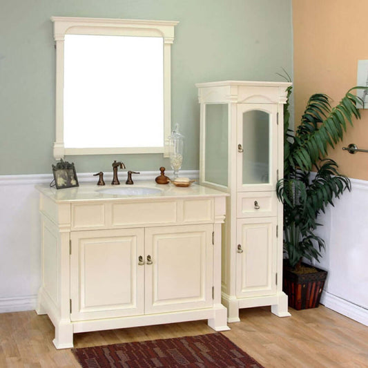 42 in Single sink vanity-wood-cream white - 205042-CR