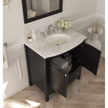 Load image into Gallery viewer, Estella 32&quot; Espresso Bathroom Vanity with White Carrara Marble Countertop - 3130709-32E-WC