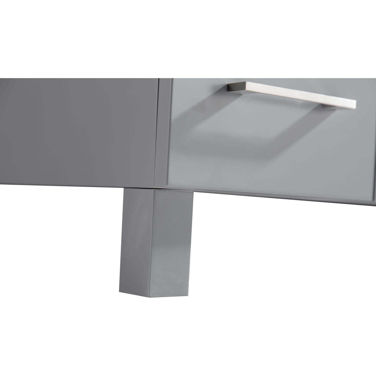 Nova 32" Grey Bathroom Vanity with White Ceramic Basin Countertop - 31321529-32G-CB