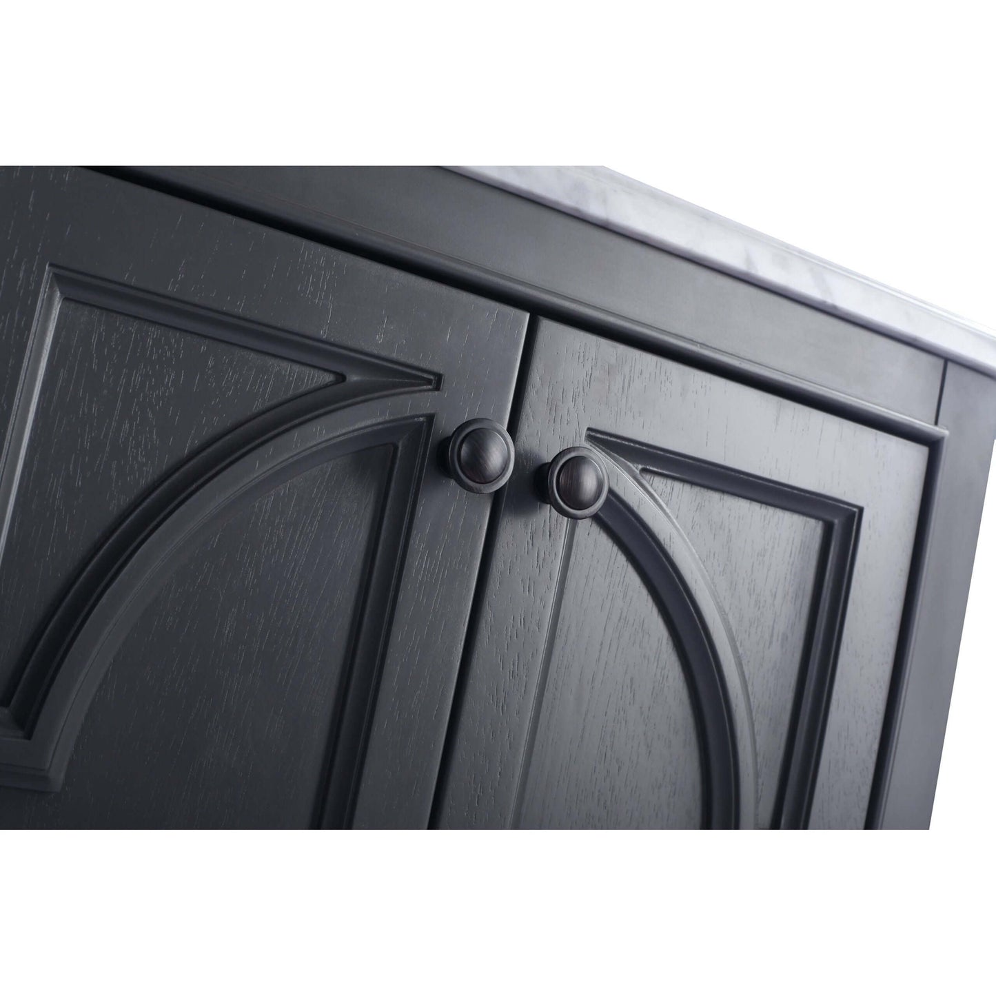 Odyssey 24" Maple Grey Bathroom Vanity with Matte Black VIVA Stone Solid Surface Countertop - 313613-24G-MB