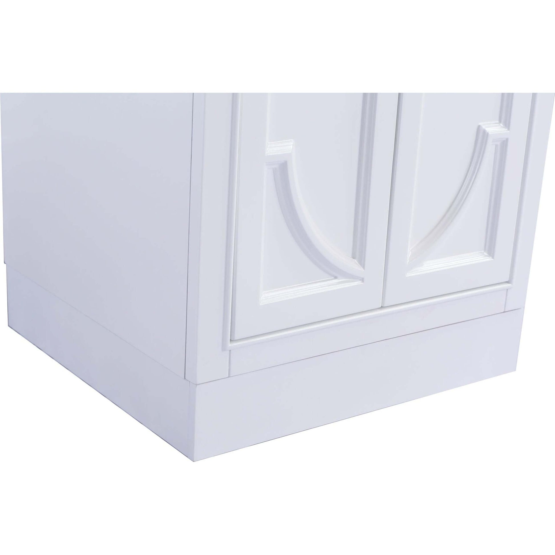 Odyssey 24" White Bathroom Vanity with Matte Black VIVA Stone Solid Surface Countertop - 313613-24W-MB