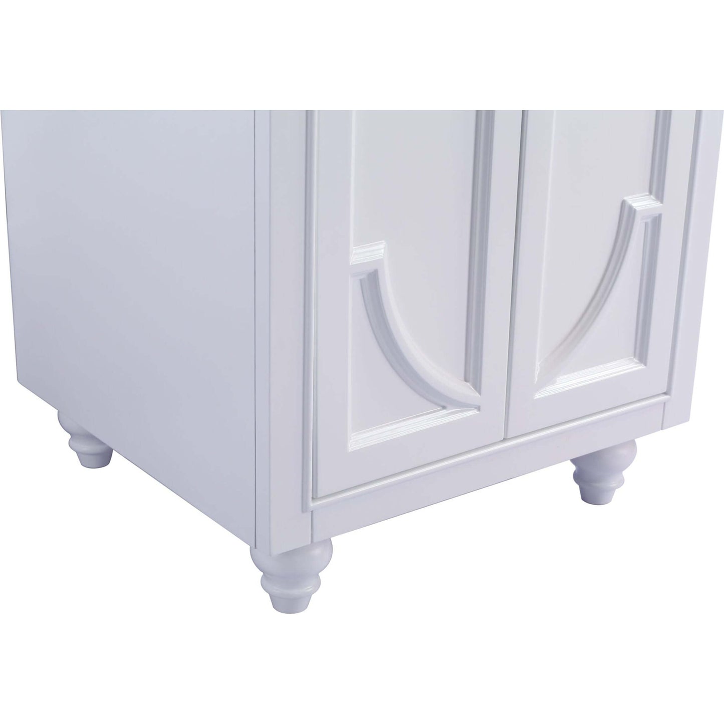 Odyssey 24" White Bathroom Vanity with Matte White VIVA Stone Solid Surface Countertop - 313613-24W-MW