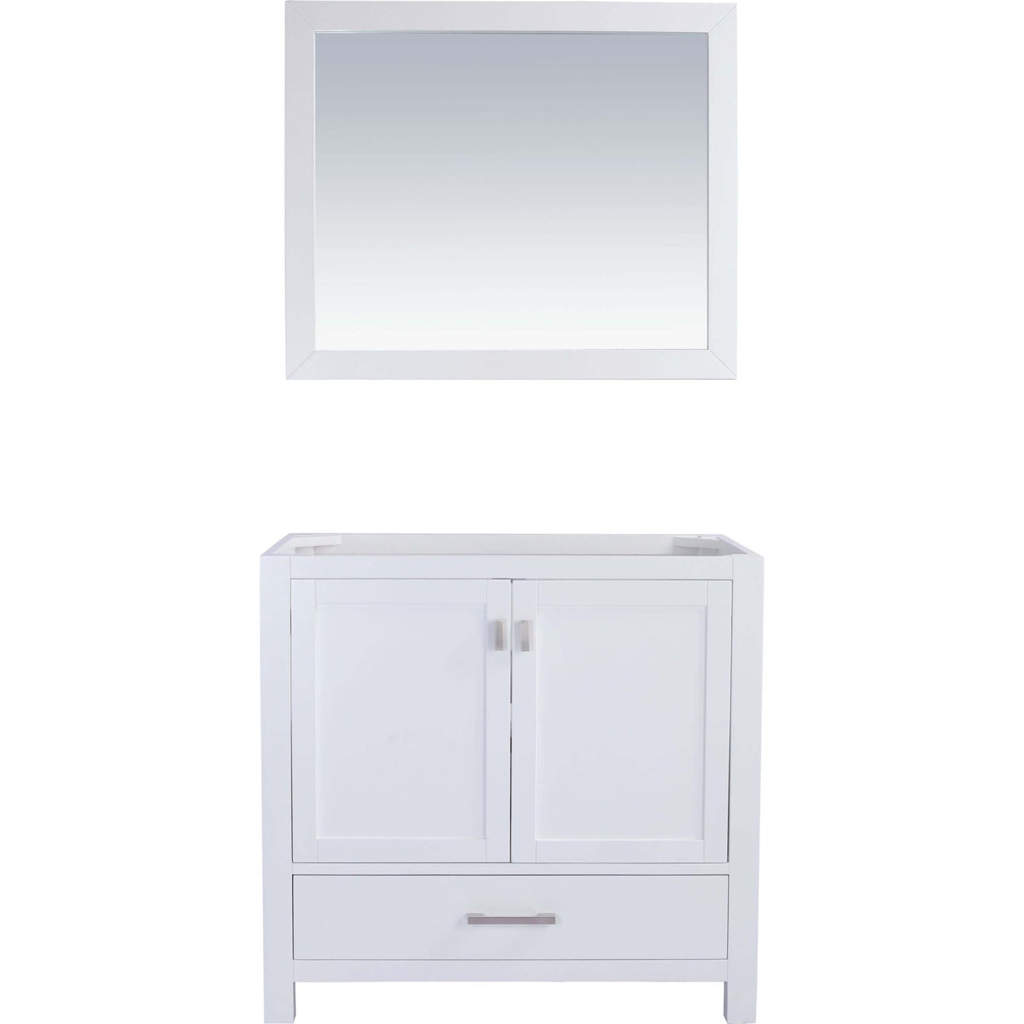 Wilson 36" White Bathroom Vanity Cabinet - 313ANG-36W