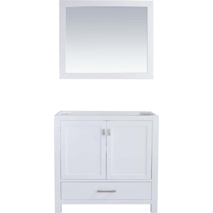 Wilson 36" White Bathroom Vanity Cabinet - 313ANG-36W