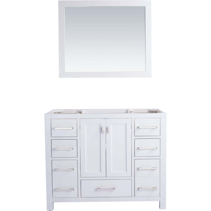 Wilson 42" White Bathroom Vanity Cabinet - 313ANG-42W