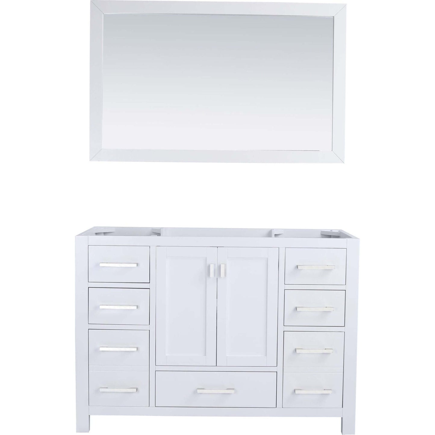 Wilson 48" White Bathroom Vanity Cabinet - 313ANG-48W