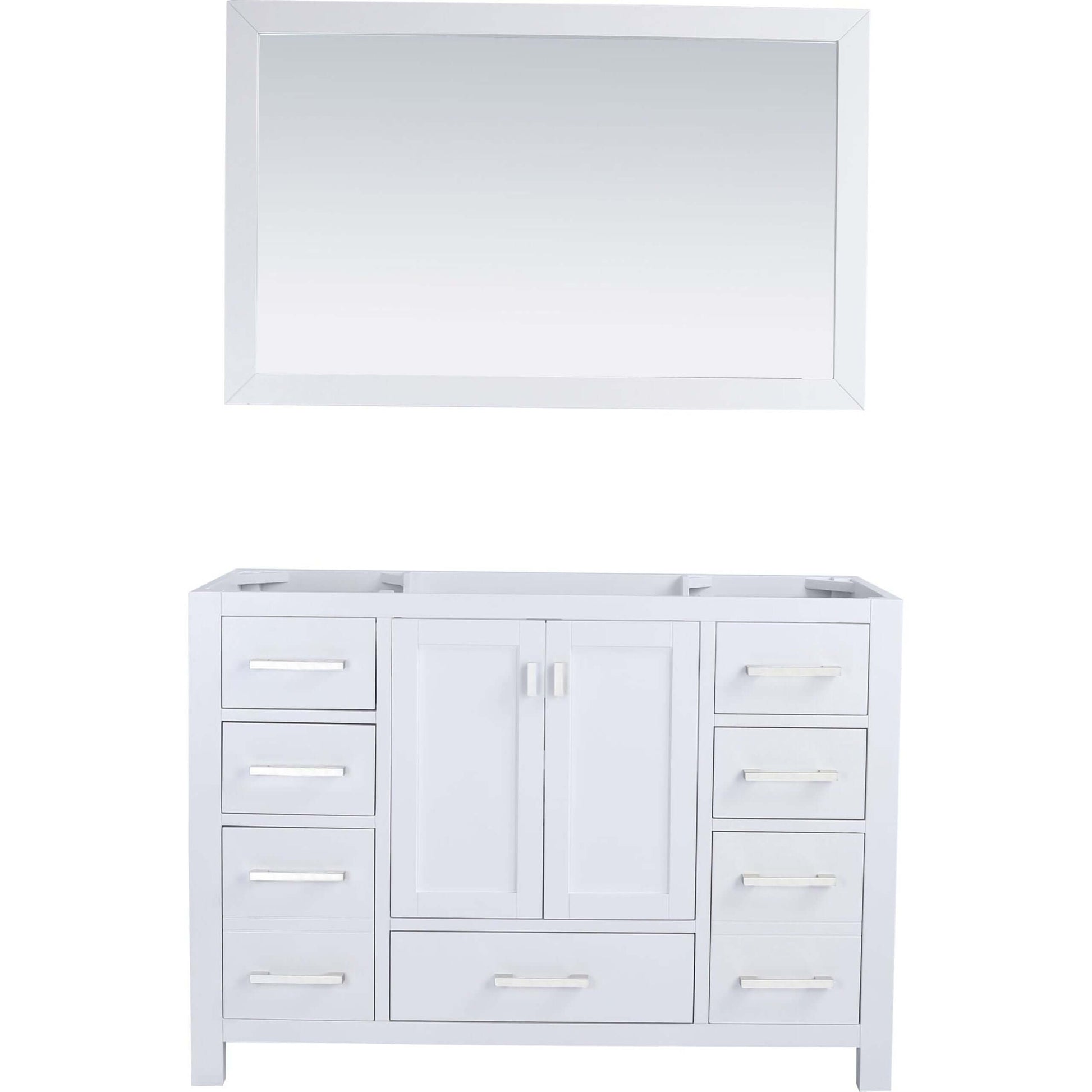 Wilson 48" White Bathroom Vanity Cabinet - 313ANG-48W