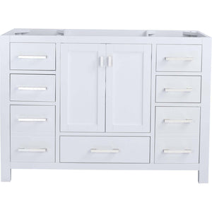 Wilson 48" White Bathroom Vanity Cabinet - 313ANG-48W