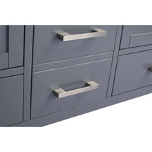 Load image into Gallery viewer, Wilson 60&quot; Grey Double Sink Bathroom Vanity Cabinet - 313ANG-60G