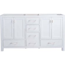 Load image into Gallery viewer, Wilson 60&quot; White Double Sink Bathroom Vanity Cabinet - 313ANG-60W