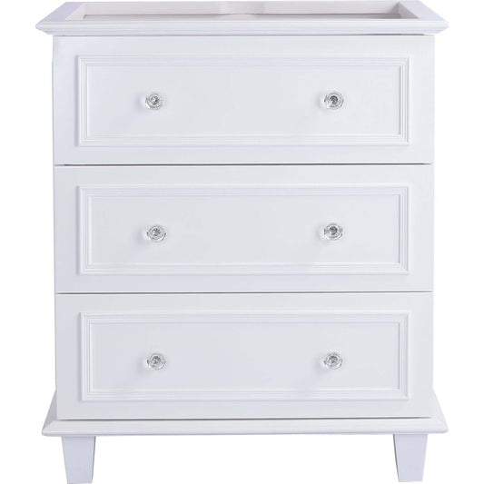 Luna 30" White Bathroom Vanity Cabinet - 313DVN-30W