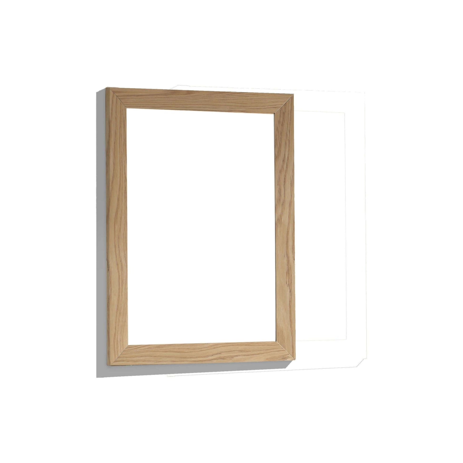 Sterling 24" Framed Rectangular California White Oak Mirror - 313FF-2430CO