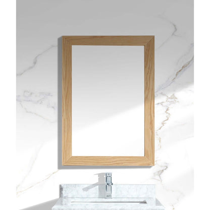 Sterling 24" Framed Rectangular California White Oak Mirror - 313FF-2430CO