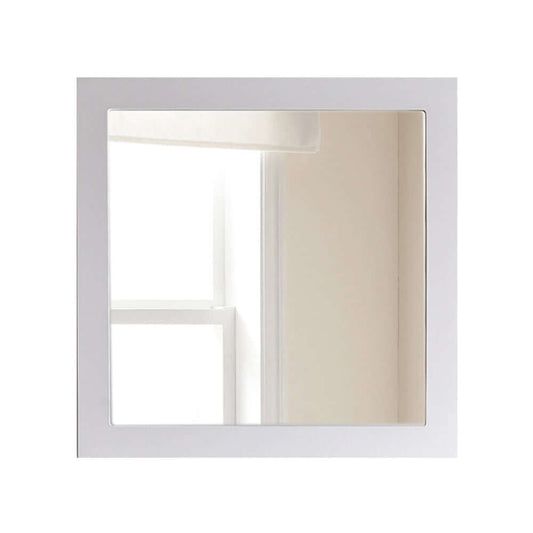Sterling 30" Framed Square White Mirror - 313FF-3030W