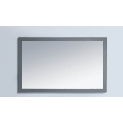 Sterling 48" Framed Rectangular Maple Grey Mirror - 313FF-4830MG