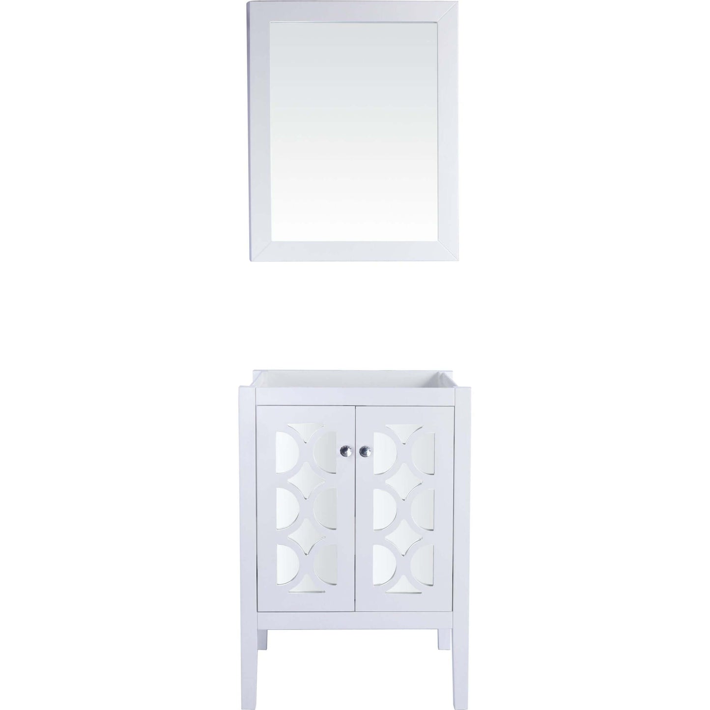 Mediterraneo 24" White Bathroom Vanity Cabinet - 313MKSH-24W