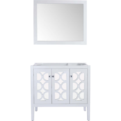 Mediterraneo 36" White Bathroom Vanity Cabinet - 313MKSH-36W