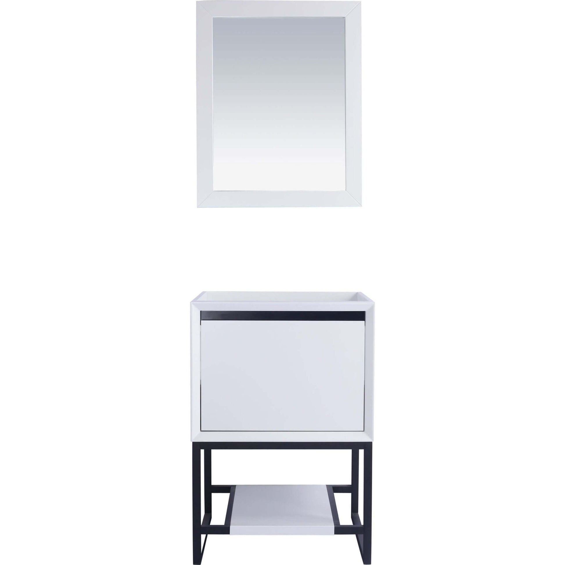 Alto 24" White Bathroom Vanity Cabinet - 313SMR-24W