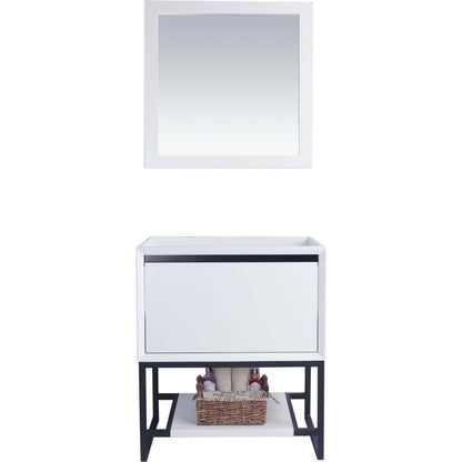 Alto 30" White Bathroom Vanity Cabinet - 313SMR-30W