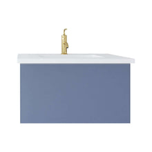 Load image into Gallery viewer, Vitri 30&quot; Nautical Blue Bathroom Vanity with VIVA Stone Matte White Solid Surface Countertop - 313VTR-30NB-MW