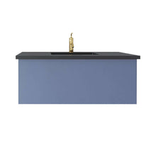 Load image into Gallery viewer, Vitri 42&quot; Nautical Blue Bathroom Vanity with VIVA Stone Matte Black Solid Surface Countertop - 313VTR-42NB-MB