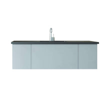 Load image into Gallery viewer, Vitri 54&quot; Fossil Grey Bathroom Vanity with VIVA Stone Matte Black Solid Surface Countertop - 313VTR-54FG-MB