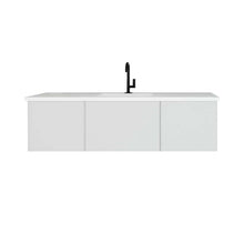 Load image into Gallery viewer, Vitri 60&quot; Cloud White Single Sink Bathroom Vanity with VIVA Stone Matte White Solid Surface Countertop - 313VTR-60CCW-MW