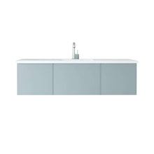 Load image into Gallery viewer, Vitri 60&quot; Fossil Grey Single Sink Bathroom Vanity with VIVA Stone Matte White Solid Surface Countertop - 313VTR-60CFG-MW