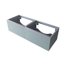 Load image into Gallery viewer, Vitri 60&quot; Fossil Grey Double Sink Wall Hung Bathroom Vanity Cabinet - 313VTR-60DFG
