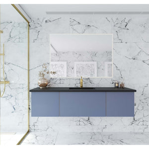 Vitri 66" Nautical Blue Single Sink Wall Hung Bathroom Vanity Cabinet - 313VTR-66NB