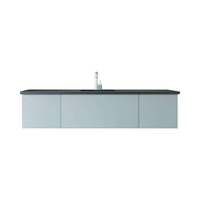 Load image into Gallery viewer, Vitri 72&quot; Fossil Grey Single Sink Bathroom Vanity with VIVA Stone Matte Black Solid Surface Countertop - 313VTR-72CFG-MB
