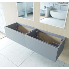 Load image into Gallery viewer, Vitri 72&quot; Fossil Grey Double Sink Wall Hung Bathroom Vanity Cabinet - 313VTR-72DFG