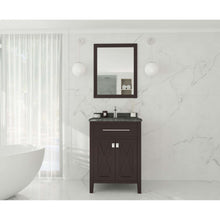 Load image into Gallery viewer, Wimbledon 24&quot; Brown Bathroom Vanity with Black Wood Marble Countertop - 313YG319-24B-BW