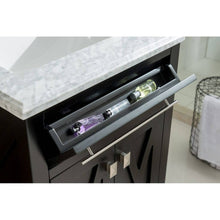 Load image into Gallery viewer, Wimbledon 24&quot; Espresso Bathroom Vanity with White Quartz Countertop - 313YG319-24E-WQ