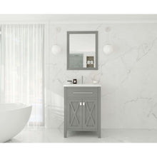 Load image into Gallery viewer, Wimbledon 24&quot; Grey Bathroom Vanity with White Carrara Marble Countertop - 313YG319-24G-WC