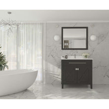 Load image into Gallery viewer, Wimbledon 36&quot; Espresso Bathroom Vanity with White Quartz Countertop - 313YG319-36E-WQ