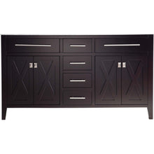 Load image into Gallery viewer, Wimbledon 60&quot; Brown Double Sink Bathroom Vanity Cabinet - 313YG319-60B
