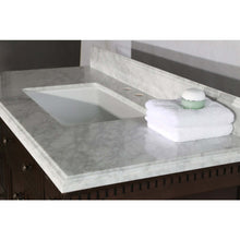 Load image into Gallery viewer, 36&quot; Antique Coffee Sink Vanity With Carrara White Top And Matching Backsplash Without Faucet - WLF6036-36