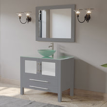 Load image into Gallery viewer, 36&quot; Grey Vanity Set with Polished Chrome Plumbing - 8111B-G