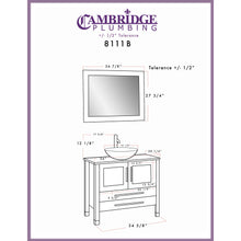 Load image into Gallery viewer, 36&quot; White Solid Wood Vanity Set with Polished Chrome Plumbing - 8111BW-CP