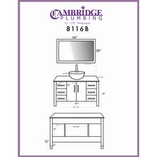 Load image into Gallery viewer, 48&quot; Grey Vanity Set with Polished Chrome Plumbing - 8116B-G