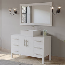 Load image into Gallery viewer, 48&quot; White Vanity Set with Polished Chrome Plumbing - 8116W