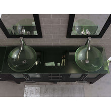 Load image into Gallery viewer, 63&quot; Double Sink Vanity Set with Glass Vessel Sinks and Polished Chrome Pluming - 8119-B