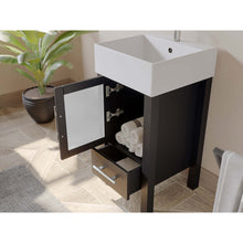 Load image into Gallery viewer, 18&quot; Espresso Finish Vanity Set with Polished Chrome Plumbing - 8137