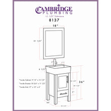 Load image into Gallery viewer, 18&quot; Espresso Finish Vanity Set with Polished Chrome Plumbing - 8137