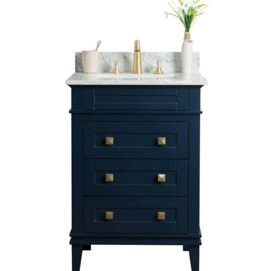 24" Solid Wood Sink Vanity With Without Faucet - WS3124-B