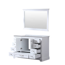 Load image into Gallery viewer, Dukes 48&quot; White Single Vanity, no Top and 46&quot; Mirror - LD342248SA00M46