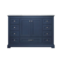Load image into Gallery viewer, Dukes 48&quot; Navy Blue Single Vanity, White Carrara Marble Top, White Square Sink and no Mirror - LD342248SEDS000