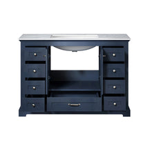 Load image into Gallery viewer, Dukes 48&quot; Navy Blue Single Vanity, White Carrara Marble Top, White Square Sink and no Mirror - LD342248SEDS000